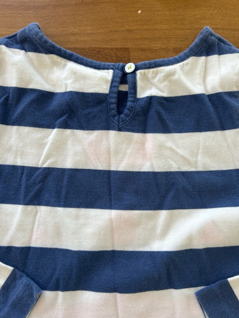 Mini Boden Striped Dress with Pink Anchor and Lime Green Ruffles - Size 9-10y - Picture 8 of 10